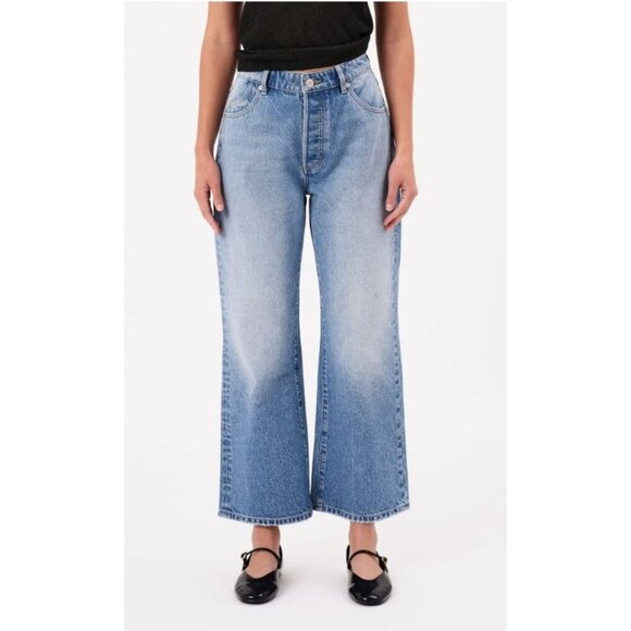 Rollas Womens Classic Flare Crop Sienna High Rise in Light Vintage Blue Size 28 - Picture 11 of 11